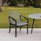 Armen Living Brighton Outdoor Patio Dining Chair in Dark Eucalyptus Wood and Gray Rope 840254332379 - alternate 6